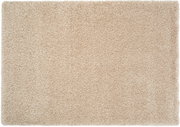 Beige Hochflor-Teppich in Draufsicht