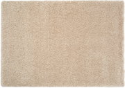 Beige Hochflor-Teppich in Draufsicht