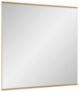 Rechteckiger Spiegel mit schmalem Holzrahmen, seitliche Perspektive