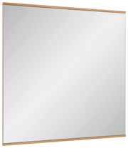 Rechteckiger Spiegel mit schmalem Holzrahmen, seitliche Perspektive