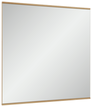 Rechteckiger Spiegel mit schmalem Holzrahmen, seitliche Perspektive