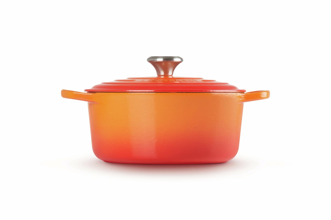 Gourmet Bräter 30cm in Ofenrot, frontalansicht