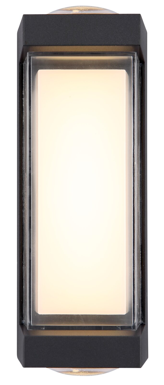 LED-Außenwandleuchte in rechteckigem Design, frontal abgebildet