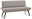 Voleo Bank 180 cm MALIBU Graue Bank mit Stoffbezug und schwarzem Metallgestell, seitliche Perspektive