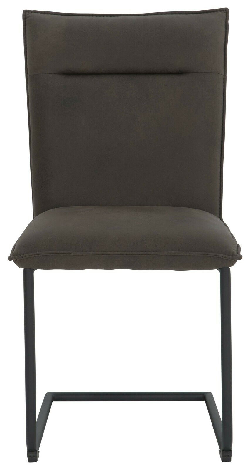 Freischwinger-Stuhl Valnatura Serie SCALA in dunklem Stoff, Frontalansicht