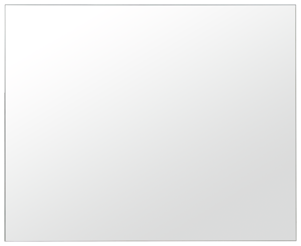 Rechteckiger Spiegel in Frontalansicht mit schmalem Rahmen