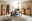 Novel Aktenregal RENTON Modernes Büro mit Holz-Aktenregalen, Schreibtisch und ergonomischem Stuhl, seitliche Perspektive