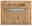 Frontansicht eines modernen Highboards aus hellem Holz mit mehreren Türen und einer dekorativen Steinleiste.