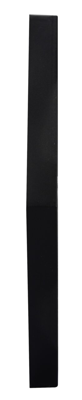 Seitenansicht eines schwarzen, rechteckigen Objekts, vermutlich Teil eines 3er Spiegel-Sets.