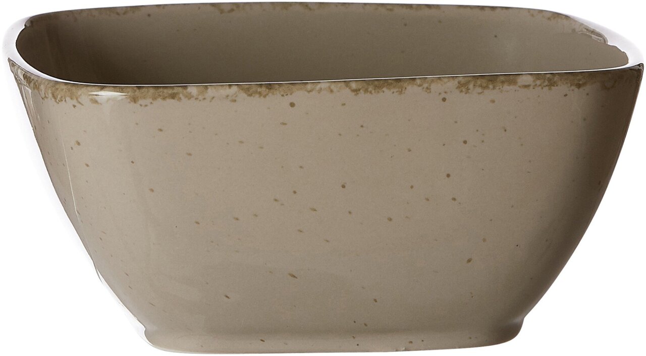 Eckige, graue Beilagenschale von Ritzenhoff & Breker, 14 cm, seitliche Perspektive