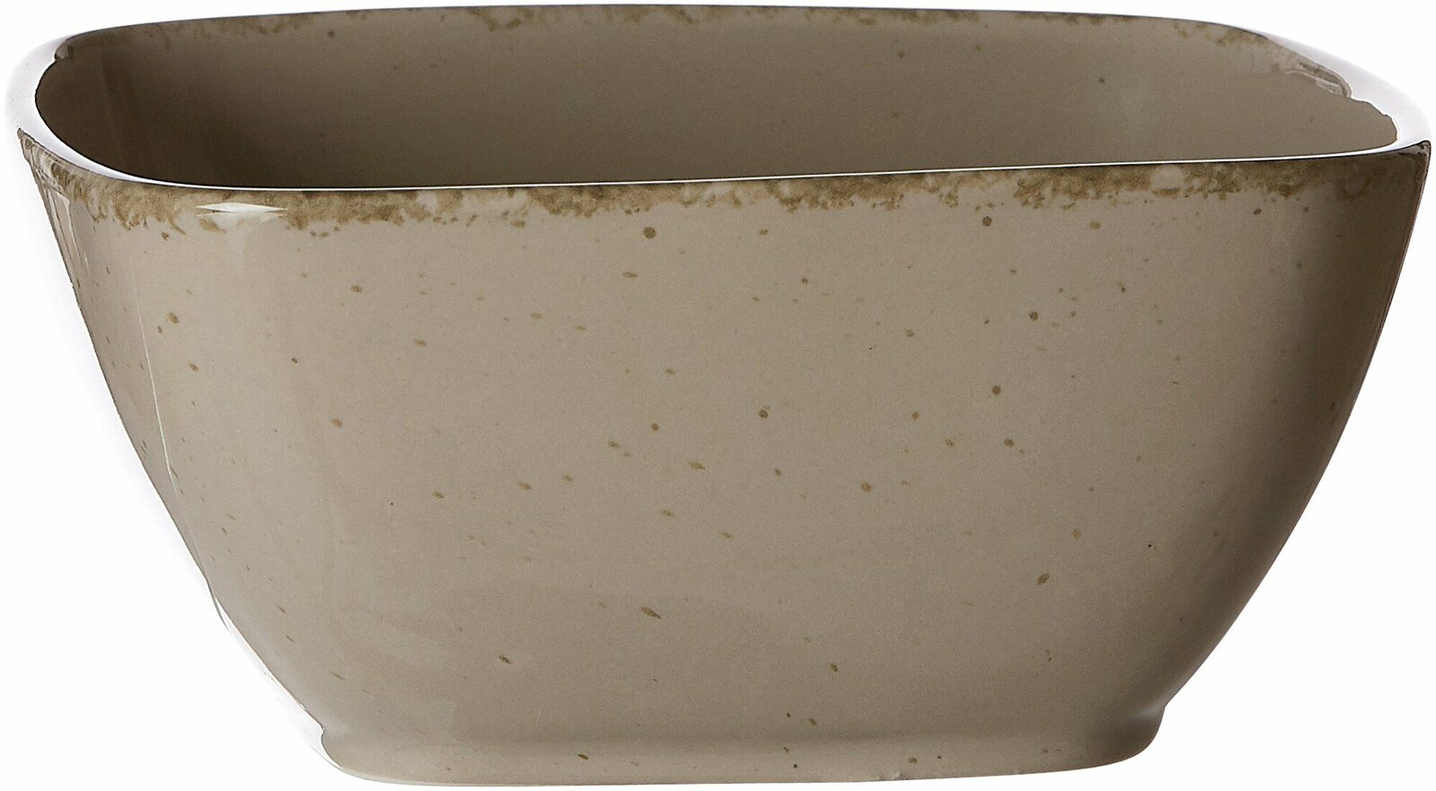 Eckige, graue Beilagenschale von Ritzenhoff & Breker, 14 cm, seitliche Perspektive