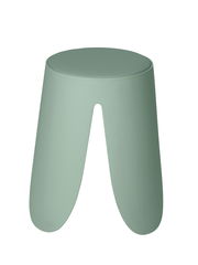 Moderner Hocker Comiso in lindgrün matt, Vorderansicht