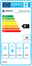 Energieeffizienzlabel für ein Küchengerät, Klasse B, mit einem jährlichen Energieverbrauch von 28 kWh, Geräuschpegel von 64 dB, Frontalansicht.