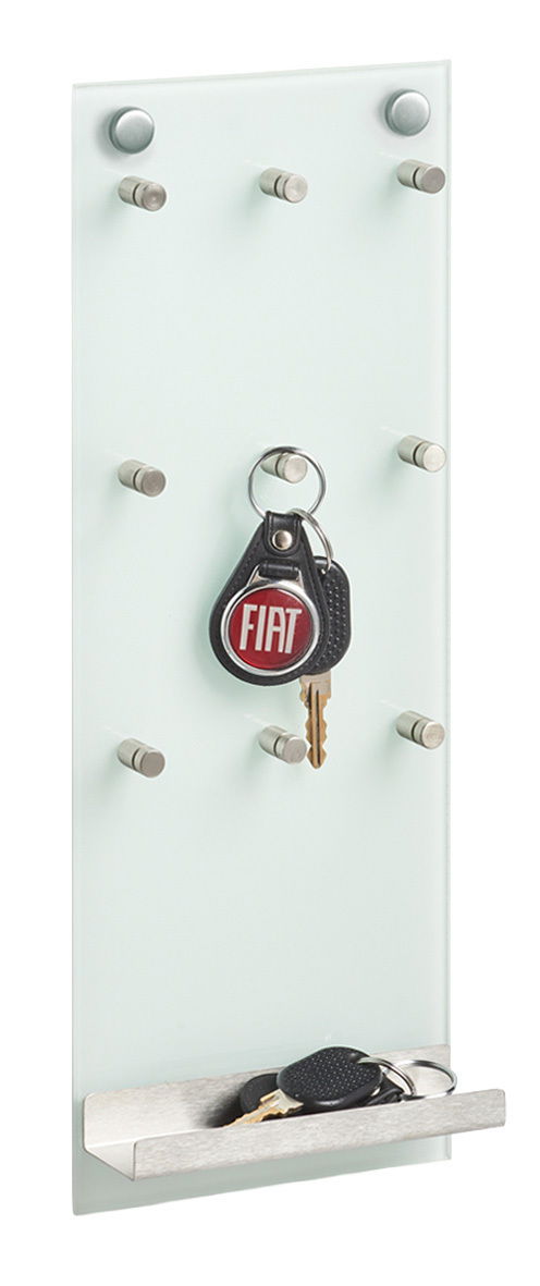 Schlüsselboard mit mehreren Haken und Ablage, frontal abgebildet.
