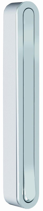 Moderner Wandhaken aus Metall in seitlicher Perspektive