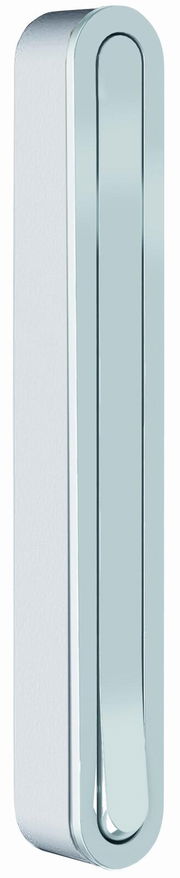 Moderner Wandhaken aus Metall in seitlicher Perspektive