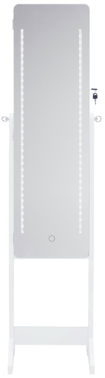 LED-Schmuckstandspiegel mit beleuchtetem Rahmen, Frontalansicht