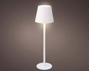 LED Tischleuchte in Weiß, seitliche Perspektive