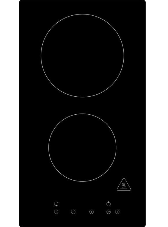 Kochfeld mit zwei Kochzonen, Draufsicht