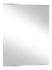 Rechteckiger Wandspiegel mit schmalem Rahmen, seitliche Perspektive