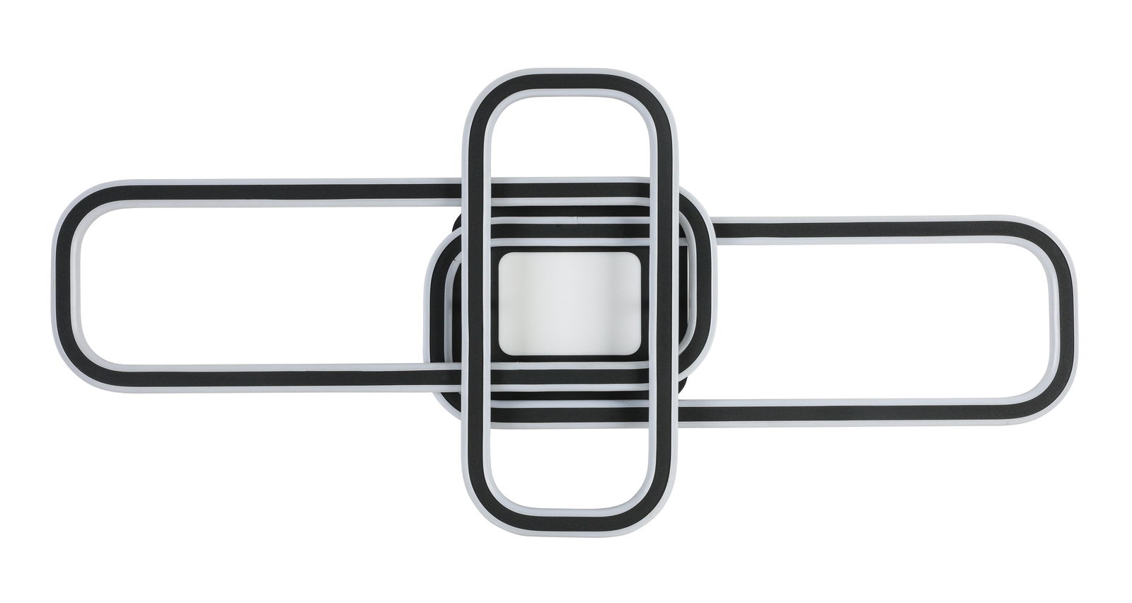 Moderne LED-Deckenleuchte mit geometrischem Design, Draufsicht