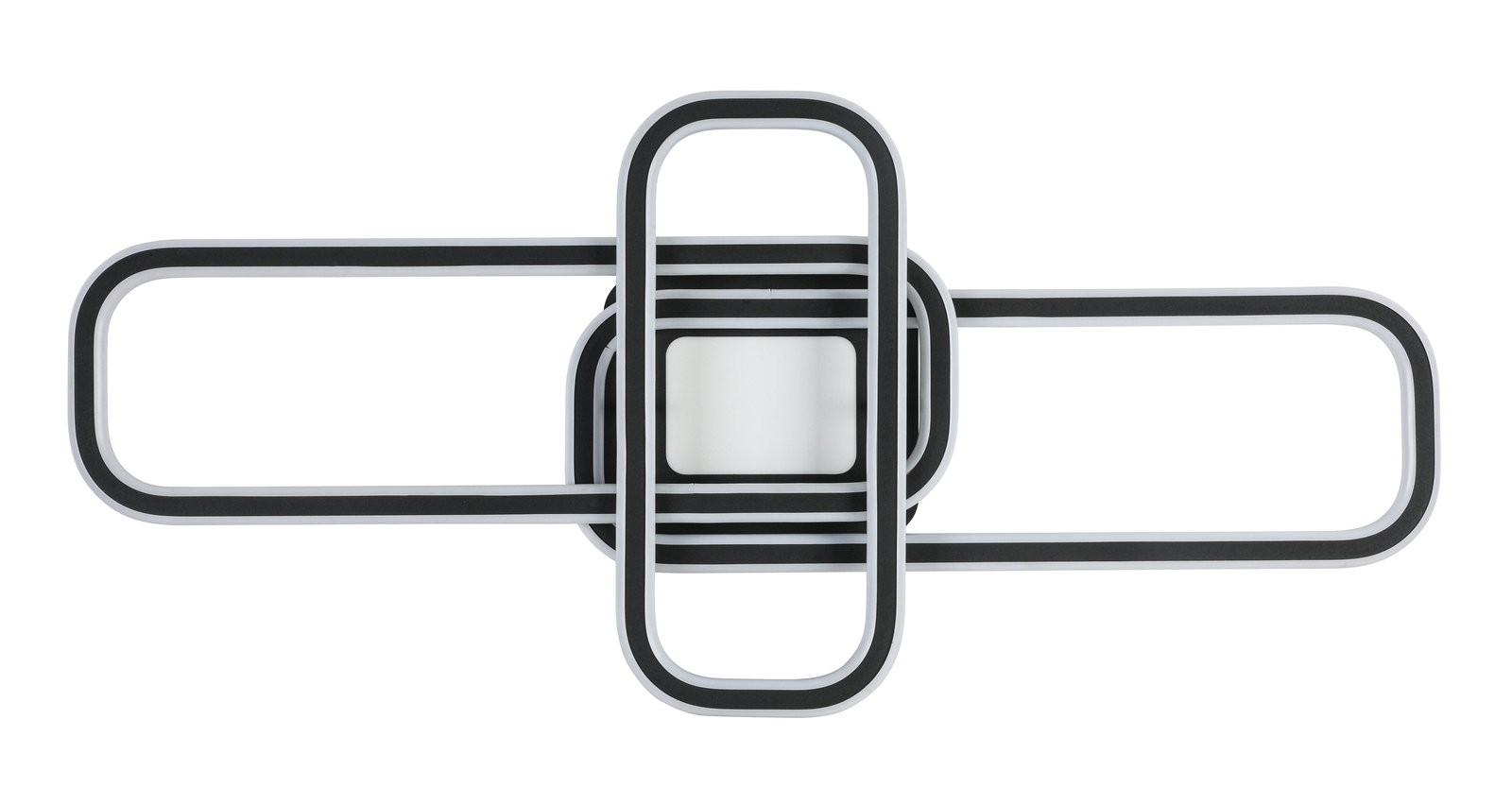 Moderne LED-Deckenleuchte mit geometrischem Design, Draufsicht