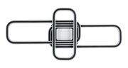Moderne LED-Deckenleuchte mit geometrischem Design, Draufsicht