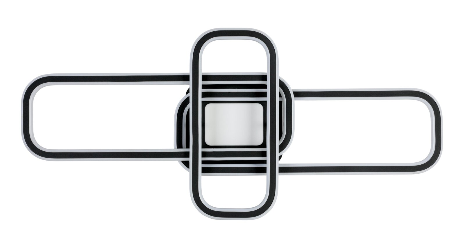 Moderne LED-Deckenleuchte mit geometrischem Design, Draufsicht