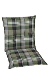 Grün karierte Sesselauflage in Vorderansicht