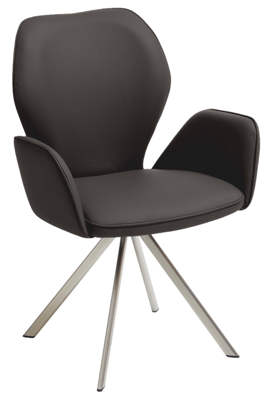 Valdera Sessel COLORADO-TREND-LINE Moderner schwarzer Sessel mit Metallbeinen, seitliche Perspektive