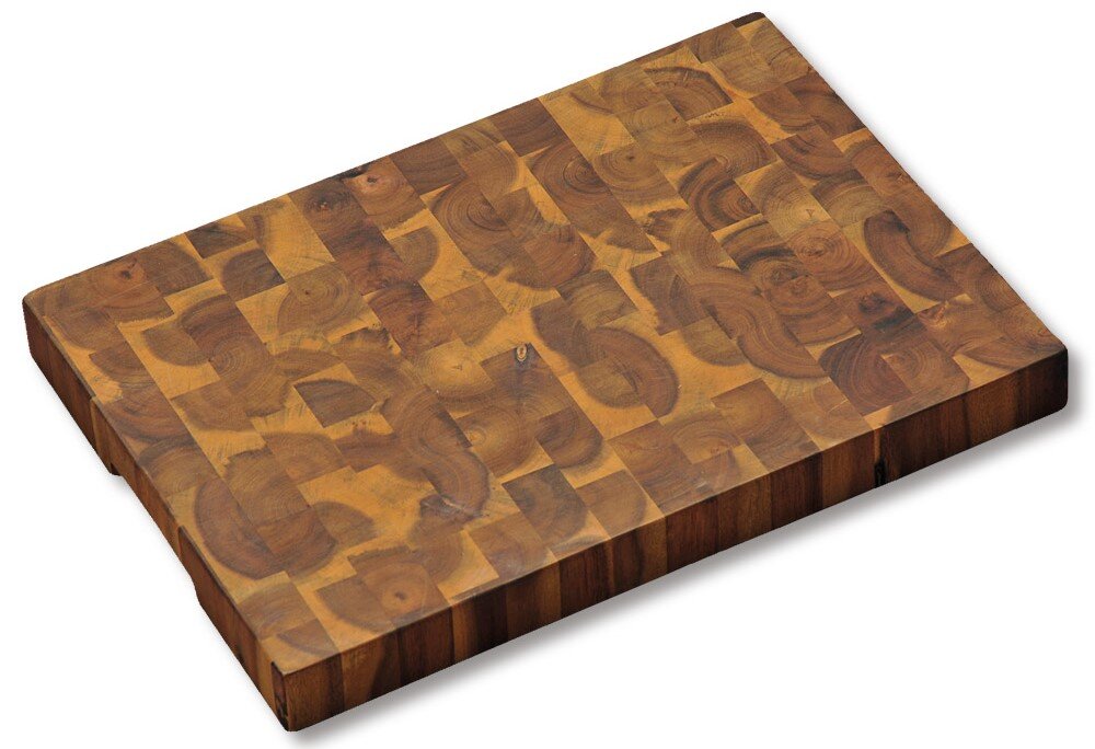 Tranchierbrett aus Holz in Draufsicht, 42x30x4cm, mit schöner Maserung