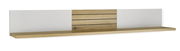 Wandboard aus Holz mit weißer Rückwand, frontale Ansicht