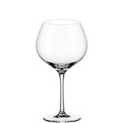 Burgunderglas Ciao+ 630ml, seitliche Ansicht, elegantes Design mit langem Stiel und breitem Kelch.