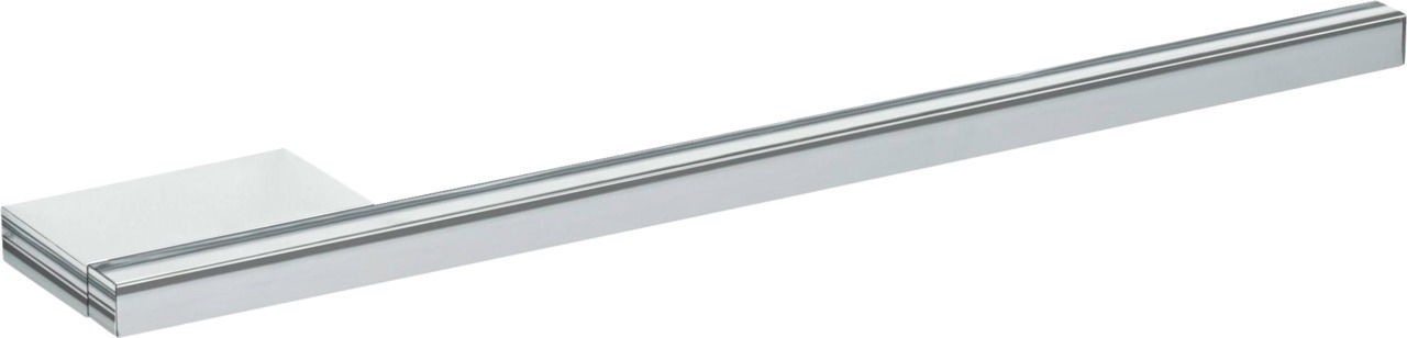 Moderner Handtuchhalter aus Metall in seitlicher Perspektive