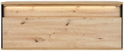 Hängeschrank aus Holz mit LED-Beleuchtung, Frontansicht