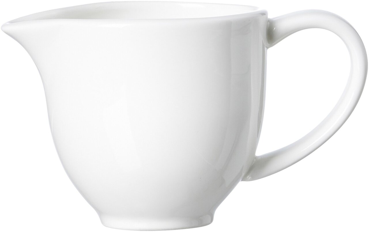 Weißes Milchkännchen Skagen 180ml, seitliche Ansicht