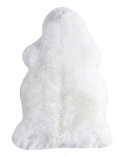 Weißes Schaffell aus der Zurbrüggen Schaffell-Serie, Draufsicht