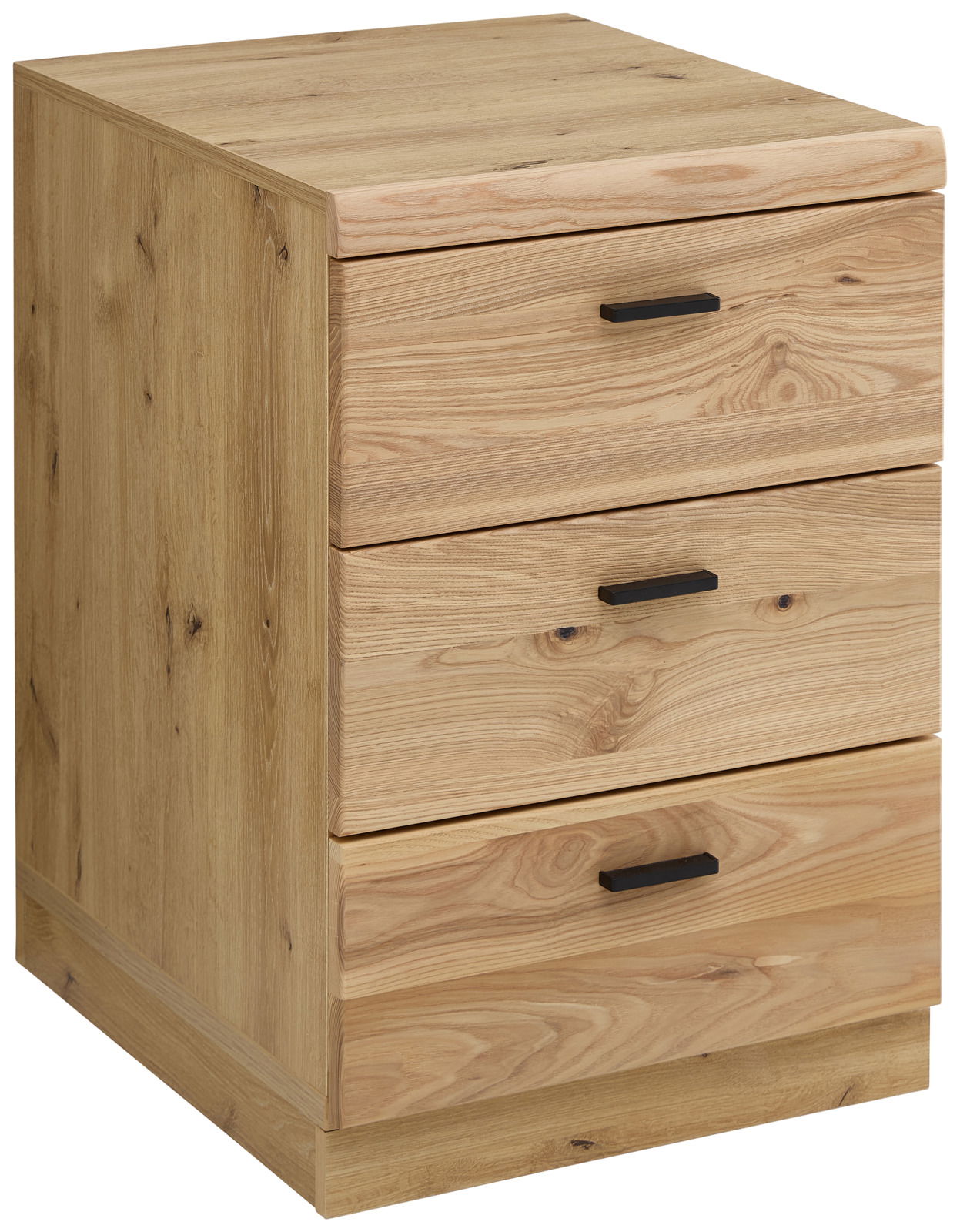 Voleo Rollcontainer GLENN Rollcontainer aus Holz mit drei Schubladen, seitliche Perspektive