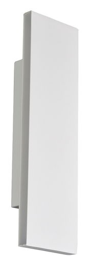 Moderne weiße Wandleuchte Concha in seitlicher Perspektive