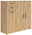 Carryhome Kommode MULTISTAURAUM Kommode aus hellem Holz mit zwei Türen und drei Schubladen, seitliche Perspektive