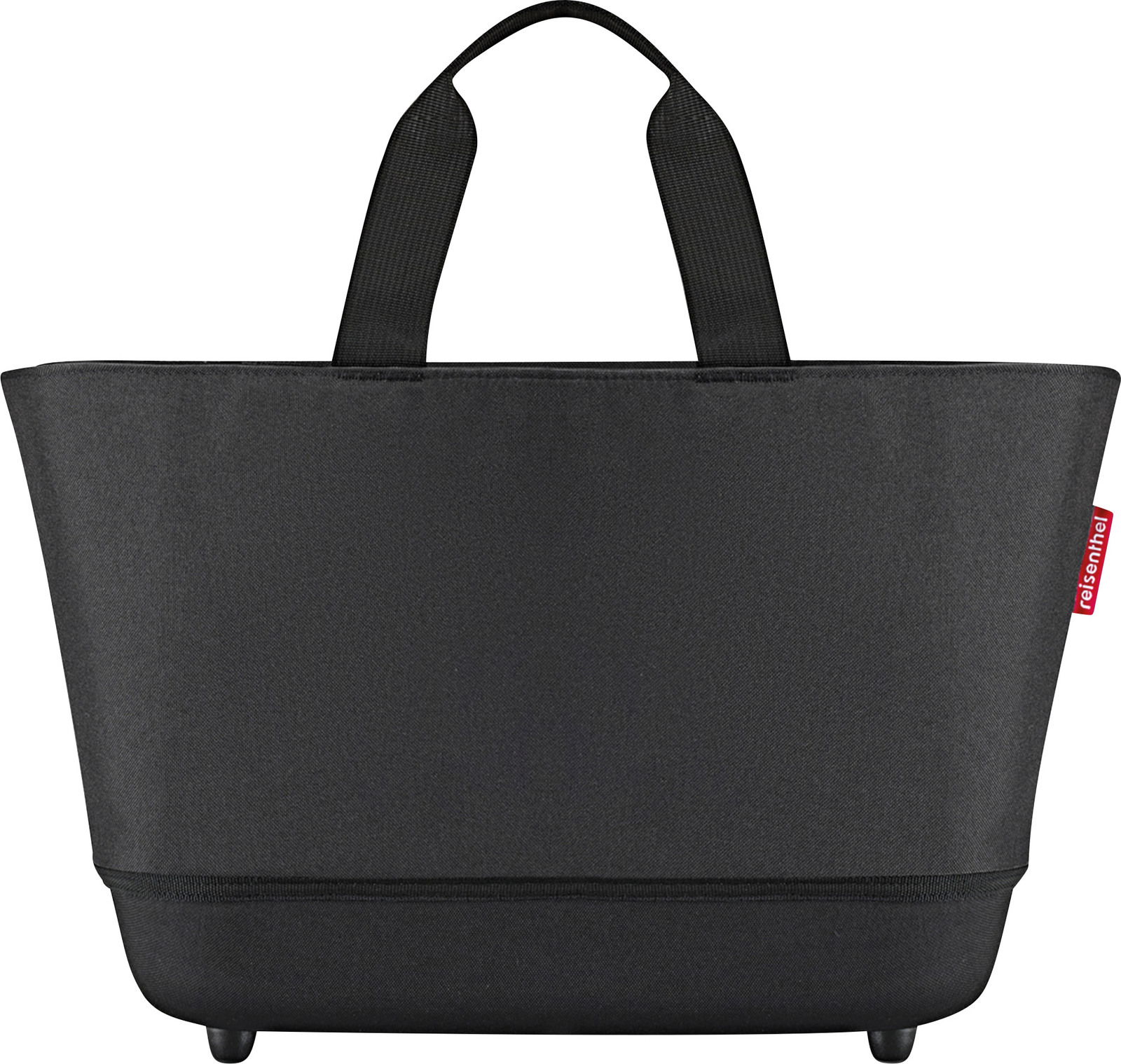 Reisenthel Shoppingbasket Black Schwarzer Einkaufskorb mit zwei Griffen, Vorderansicht