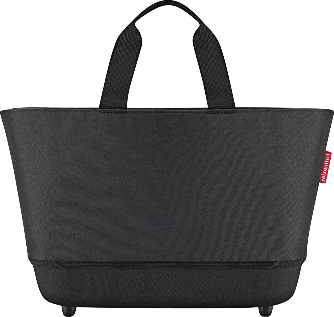 Reisenthel Shoppingbasket Black Schwarzer Einkaufskorb mit zwei Griffen, Vorderansicht
