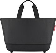 Schwarzer Einkaufskorb mit zwei Griffen, Vorderansicht