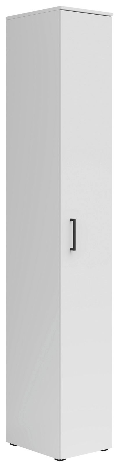 Carryhome Mehrzweckschrank MULTISTAURAUM Weißer Mehrzweckschrank mit schwarzem Griff, seitliche Perspektive