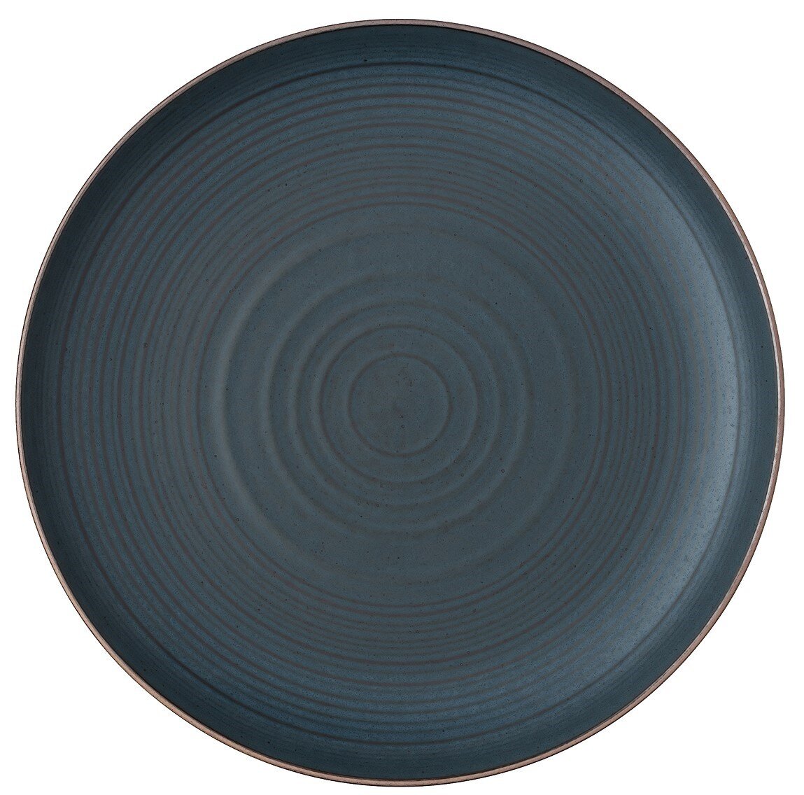 Thomas Dinerbord NATURE Bovenaanzicht van een donkerblauw dinerbord met concentrische cirkels, diameter 27 cm.