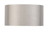 Moderne Wandleuchte PURE Clipse in gebürstetem Metall, frontale Ansicht