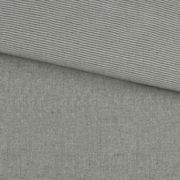 Graue Wendebettwäsche mit feinem Streifenmuster, Draufsicht