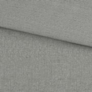 Graue Wendebettwäsche mit feinem Streifenmuster, Draufsicht