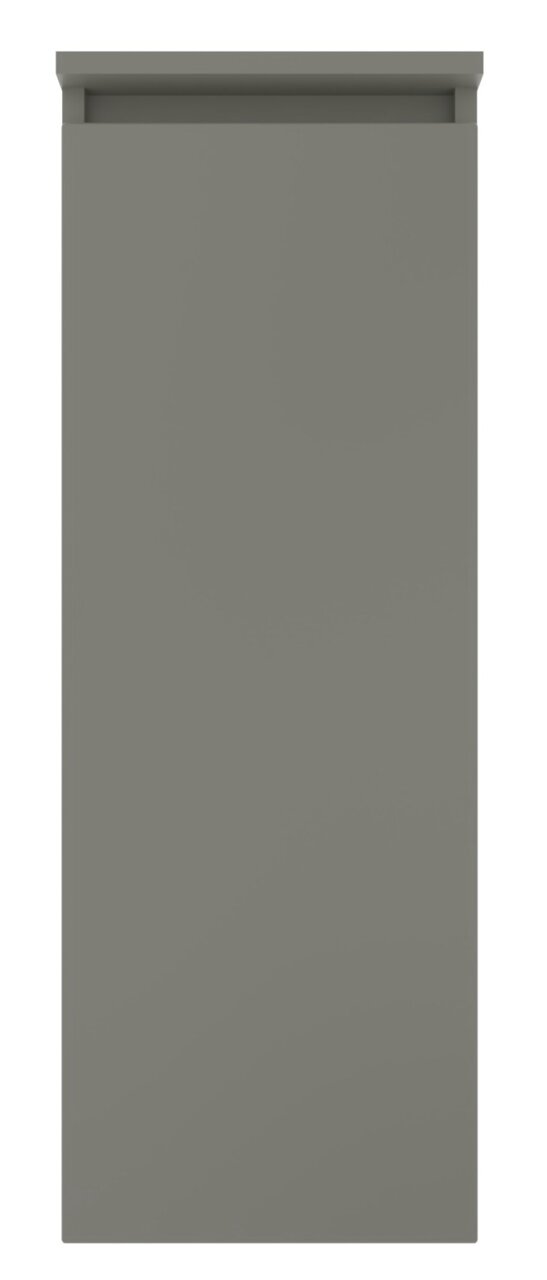 Novel Highboard links NV.210 Frontansicht eines grauen Highboards mit schlichtem Design.