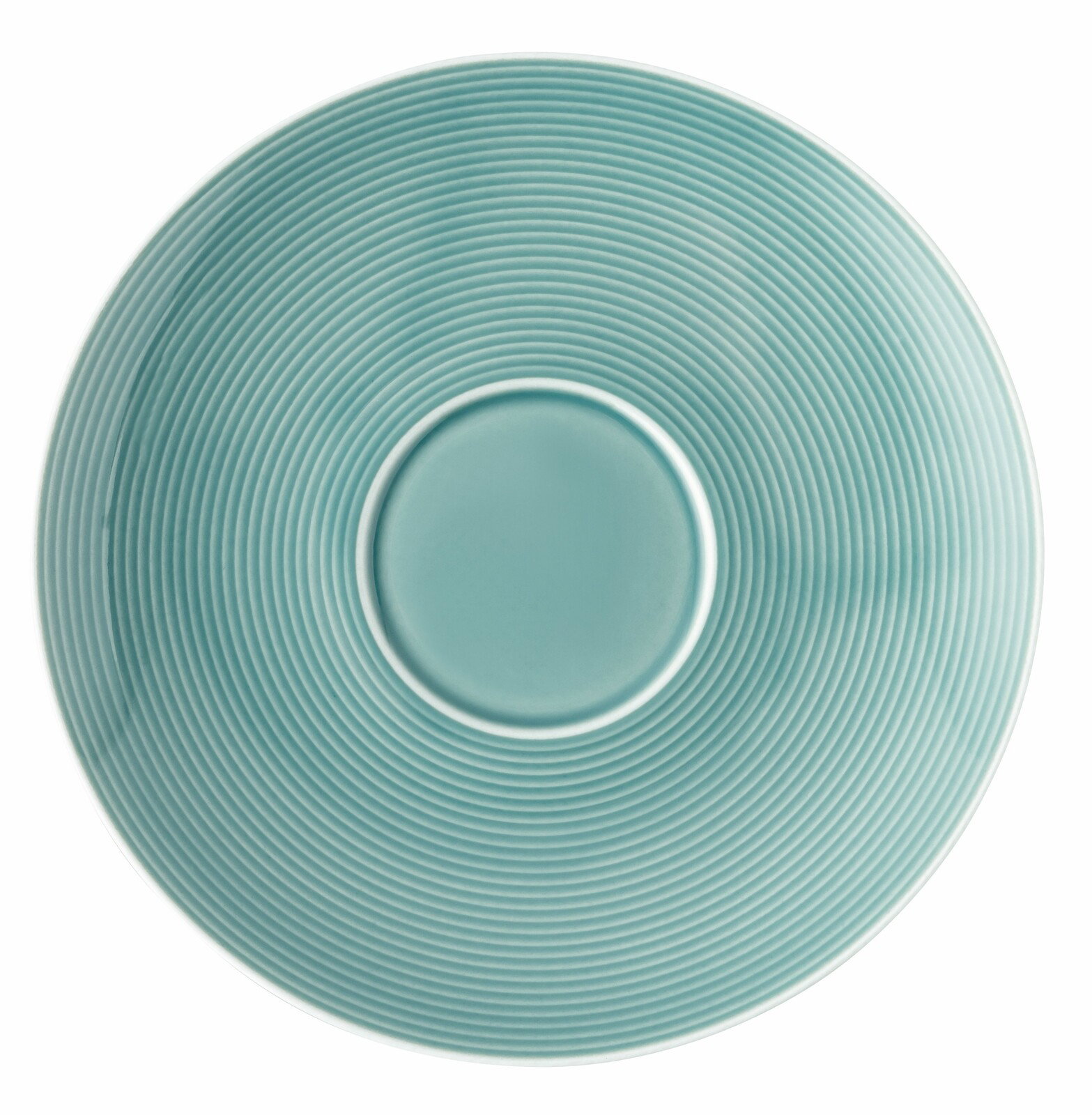 Thomas Untertasse LOFT COLOUR Kombi-Untertasse in Türkis mit gerilltem Design, Ansicht von oben